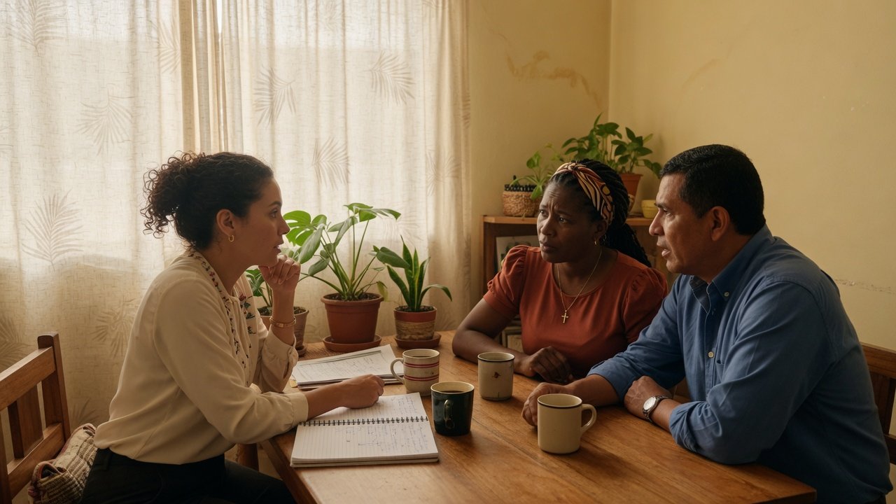 Sesión de orientación con una familia