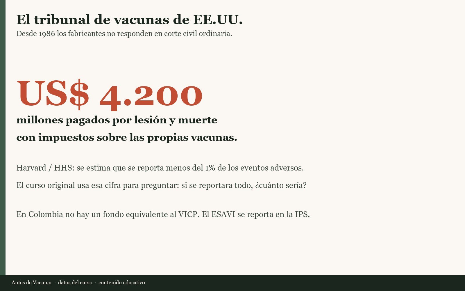 4.200 millones de dólares pagados por el tribunal de vacunas de EE.UU.