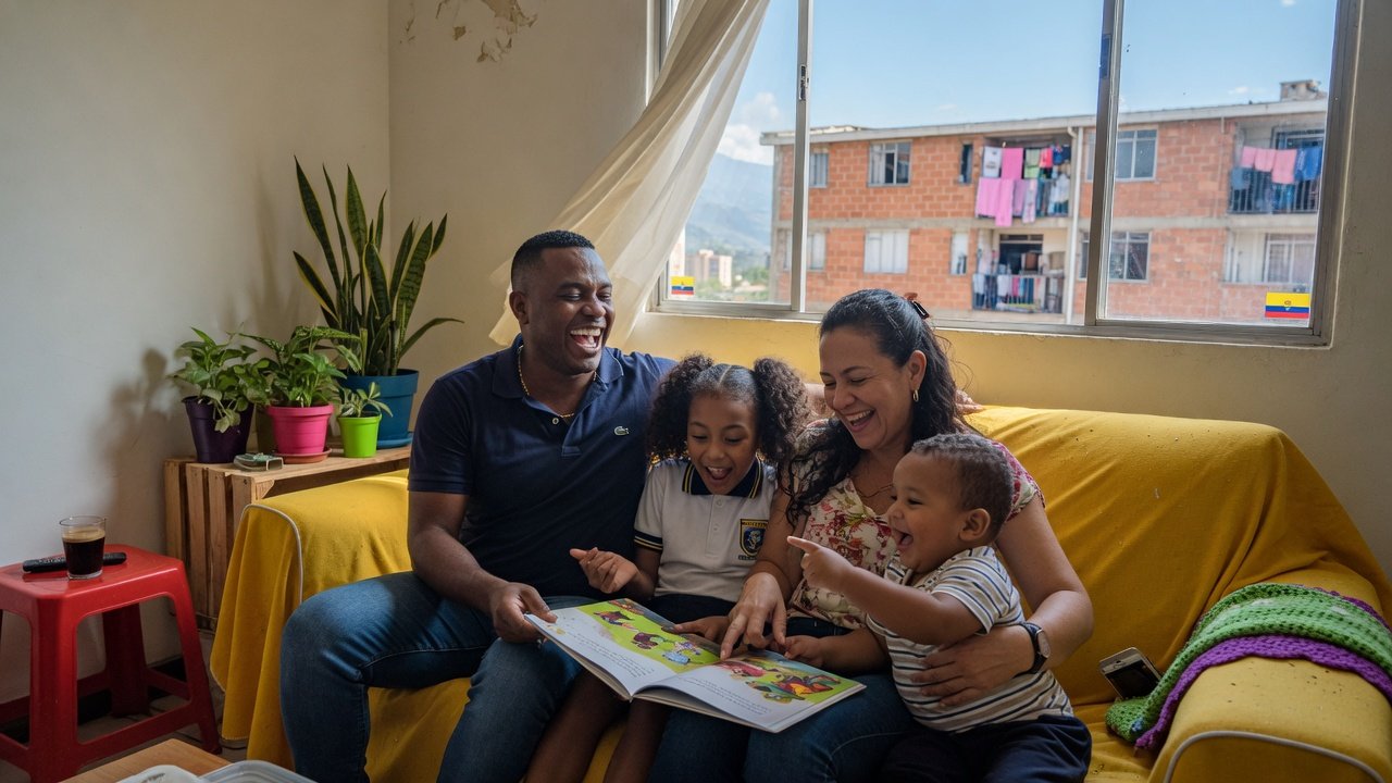 Familia en la sala
