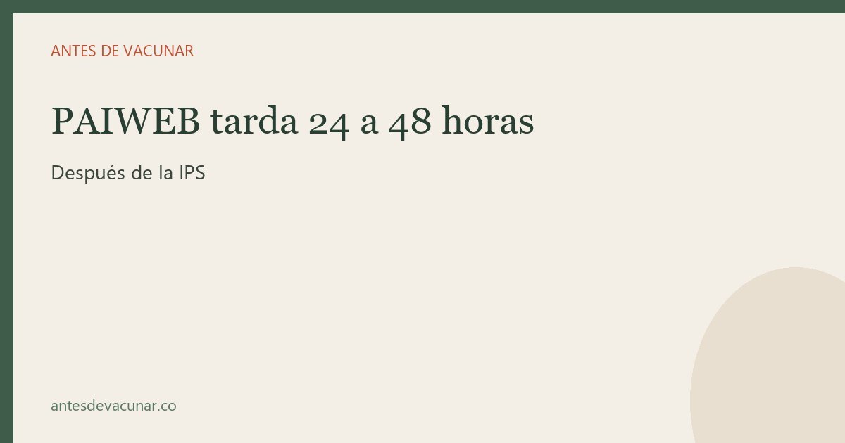 PAIWEB tarda 24 a 48 horas